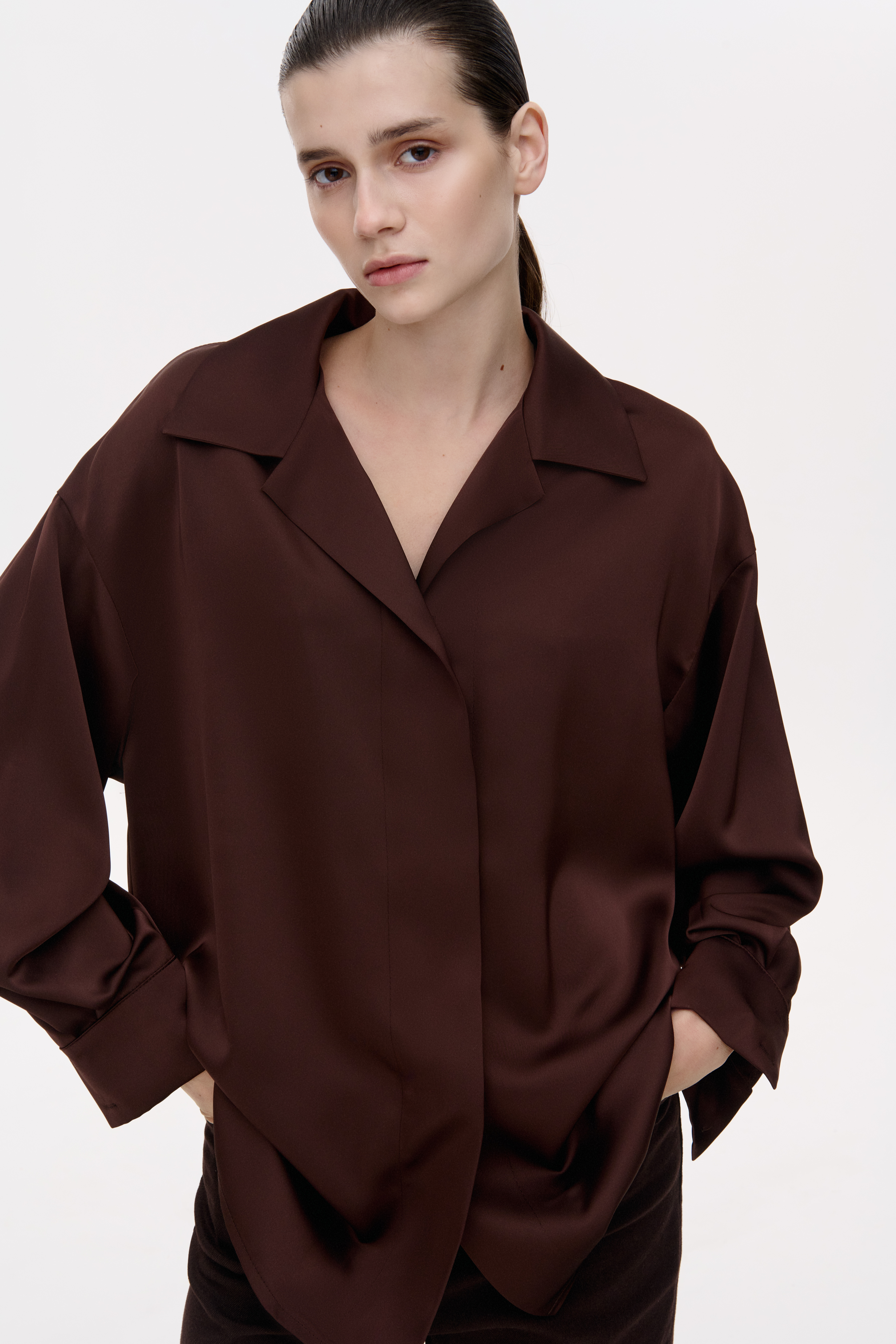 ШОВКОВА СОРОЧКА ВІЛЬНОГО КРОЮ 1148 зображення